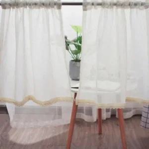 레이스 커튼 쉬폰 자수 망사 거실 (WFHH3KE)
