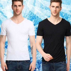 [VY] 남자 쿨 냉감 아이스 반소매 2색 실크 클래식 티셔츠_12985929_588847