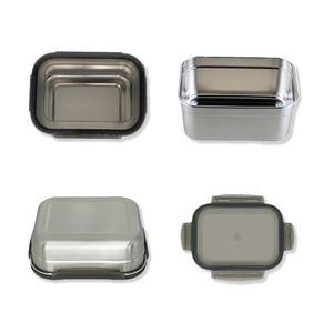 [리벨룸] 국내상산 스텐 304 직사각 밀폐용기 반찬통 도시락통 보관용