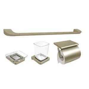 대림디움 무광사틴골드 선반형 휴지걸이, 수건걸이, 비누대, 컵대