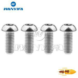 Wanyifa 티타늄 볼트 M5x10 12mm 홀더 Torx 헤드 자전거 물병 케이지 나사 사이클링 4pcs