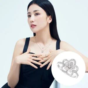 [DIAME][박하선PICK] 로맨틱가든 러브플라워 18K골드 랩그로운 다이아몬드 반지 FGDR1302WLAB