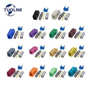 Fakra 압착 커넥터 LMR195 RG58 RG142 RG400 케이블 자동차 라디오 FM GPS 안테나 어댑터 A B C D E F G H I K