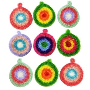 고리달린 아크릴 주방 수세미 10개