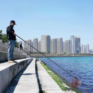 카본 초경량 뜰채 갯바위 낚시 그물망 바다뜰채