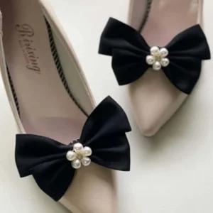 웨딩 슈즈 리본 코사지 브로치 신발 장식 결혼식 액세서리