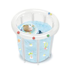 나이비 아기 유아 수영장 신생아 풀장 미니 물놀이 목튜브 세트, 스위밍풀+목튜브(민..., 1개