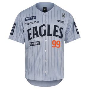 스파이더 한화이글스 25년 어센틱 원정 유니폼 티셔츠