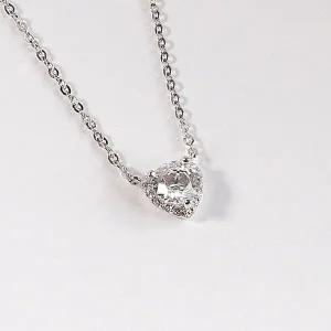 [샤밍주얼리]3부 5부 천연 다이아 목걸이 현대 우신 하트 헤일로 프러포즈 결혼 기념일 선물 예물