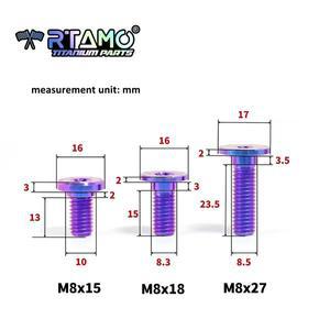 호환 RTAMO  호환용 브레이크 디스크 나사 GR5 티타늄 블롯 M8X151827 S1000RR C400GT