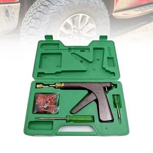 모터 갓 36개 튜브리스 타이어 펑크 수리 건 키트, 하드 보관 케이스 및 30배 버섯 플러그 키트