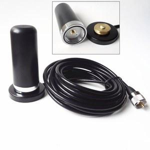 UV 2 단 소형 스틸 건 자동차 무전기 NMO 빨판 안테나 M 수 헤드 144 MHz 430MHz