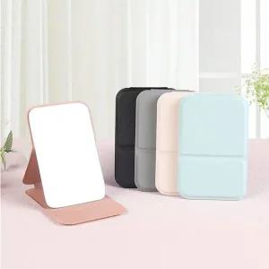 휴대용 미니 화장거울 접이식 메이크업 사무실 여행 (WFJBU7F)