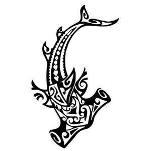 호환 자동차 스티커 장식 바이크  데칼 귀상어 워터고기 패턴 악세사리  선스크린 방수 PVC