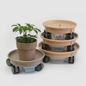 이동식 원형 바퀴 토분 화분 받침대 물받침