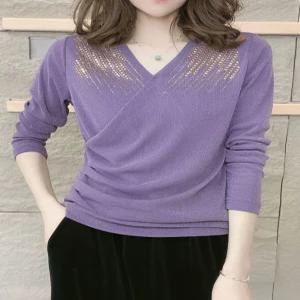 여성 라틴댄스복 상의 비즈 댄스티 반짝이 라인댄스 무대의상