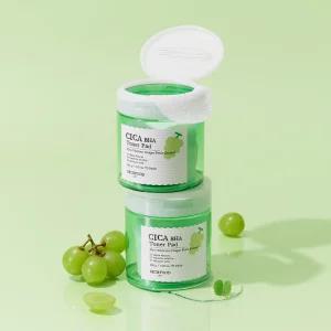 [스킨푸드] [총110매] 샤인머스캣 시카 바하 토너패드 70매 + (증정) 40매 리필 + 로열허니인리치크림15ml