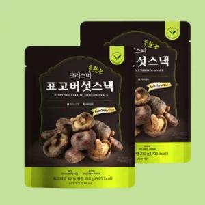 톡쏘는 크리스피 표고버섯스낵210g , 2봉, 와사비맛