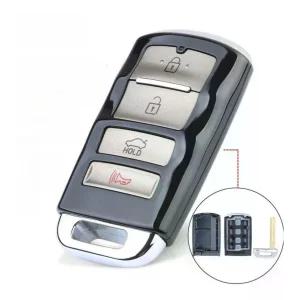 Keyecu 스마트 원격 자동차 키 셸 케이스 커버 4 버튼 기아 k7 K900 2014 2015 2016 2017 배터리 홀더 없음