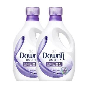 다우니 프리미엄 액체형 세제 냄새딥클린 퍼플 1.9L 2개 DC