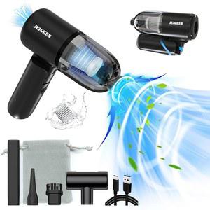 4-in-1 핸드헬드 진공청소기, 15000PA 80000RPM 무선 자동차 진공청소기 고출력, 휴대용 75db & LED 조명 및 긴 배터리 수명, 자동차, 가정, 반려동물, 사무실(블랙)에