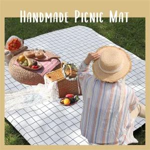 더해피 양면 방수 피크닉 매트(모던 체크) / 돗자리 소풍 캠핑 패드 시트 테이블 다용