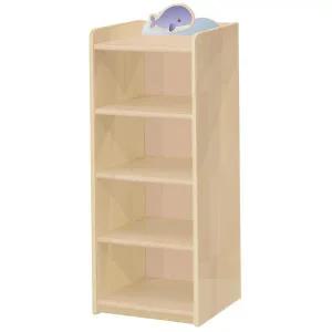 자작나무사물함/4인용/원목선반/고래/구름