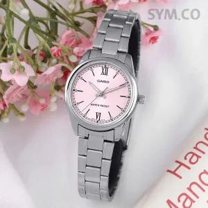 [카시오] LTP-V005D-4B2 클래식 라운드 아날로그 정장 여자 메탈 손목시계 c