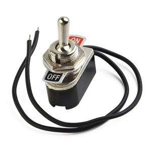 1개 미리 배선된 로커 토글 스위치 2 피트 ON/OFF 전기 장비 도구 와이어   SPST 접점 6A/125V 포함