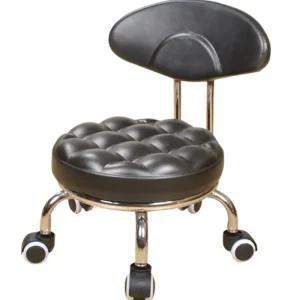 등받이이동의자 원형스톨 바퀴달린 청소 소형이동식 스틸이동의자 작업 작은 앉는의자