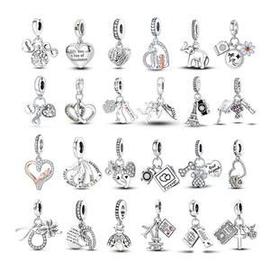 목걸이녹음기 925 실버 세트 패션 카메라 비즈 3mm 원래 팔찌 DIY 보석 선물 만들기