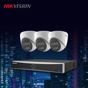 하이크비전 4K 800만화소 야간컬러 IP 실내3대+4채널 NVR 녹화기 CCTV 자가설치세트 POE