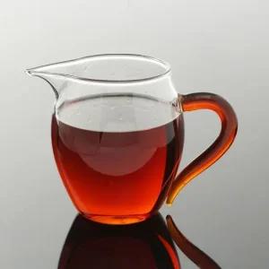 레드 내열유리 숙우350ml 컬러무드 내열유리숙우 내열유리잔 내열유리컵 유리다기 투명다기