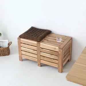 원목 수납벤치 카페 벤치형 의자 티테이블