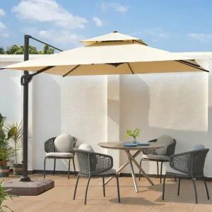 [엣모어]고급형 각도조절 2.5m 대형 파라솔(아이보리)