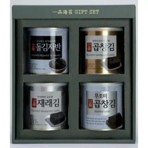 고품질 Ksr 곱창김 재래김 무조미곱창김 돌김자반 캔 선물세트 (WFJLIUB)
