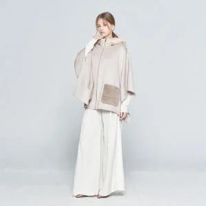 [사바티에](강남점)밍크 구스콤비 울 케이프 (P25030SS)