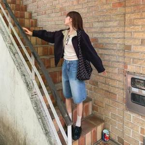 여자 워싱 데님 면원단 진 캐쥬얼 중청 반바지