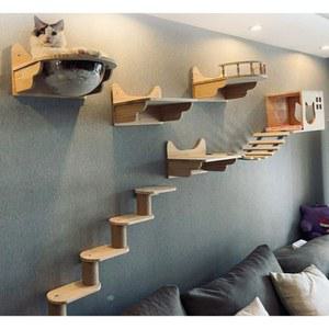 고양이벽선반 원목캣타워 캣워커 벽걸이 캣타워 선반