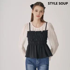 뷔스티에 셔링 블라우스(SB9LSE2)