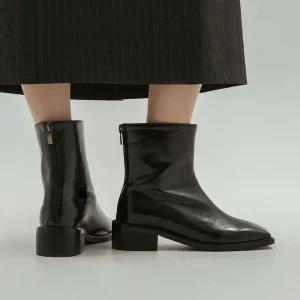 SOVO 노바 스퀘어 앵클부츠 4cm