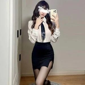 너드스쿨투피스 코레 섹시 망사 란제리 성인용