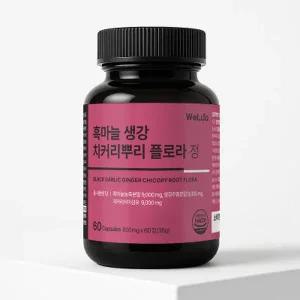 건온연 웰루아 흑마늘 생강 치커리뿌리 플로라 정 600mg x 60정 부모님 직장인 중년 탕비실 선물 60정