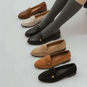 SOVO [NEW VER.] 미노르 2type 골드버튼 로퍼 2cm