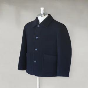 헤지스 남성 25FW [로드코트] 네이비 하프코트 HZCO5D502N2