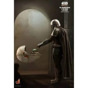 핫토이 스타워즈 만달로리안 베이비요다 차일드디럭스 버전 1/6 소장용 세트 TMS015 피규어