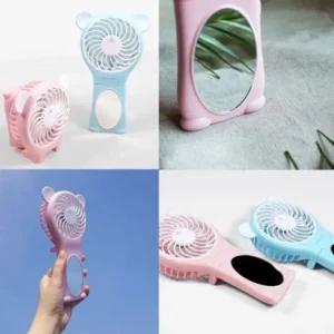 곰돌이 접이식 거울 핸디 선풍기 택1 (WFJW1WI)