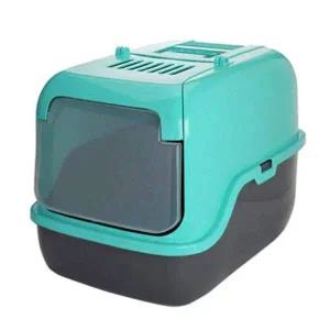 [콩심팥심]고양이 후드형 화장실 푸르미 SPS 민트 색상 소형 용변 처리함