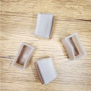 고품질 실리콘의자캡 반투명 직사각 형 중형 실리콘 의자다리 투명의자캡 투명의자발캡 투명의자 (WFJUWCV)