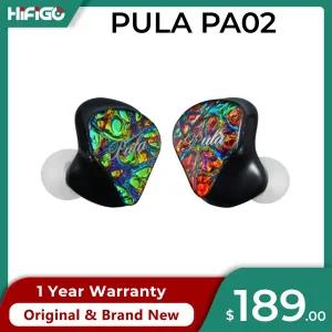 PULA PA02 HiFi 이어폰 1DD4BA 하이브리드 인이어 모니터 고해상도 음악 스튜디오 유선 하이브리드 드라이